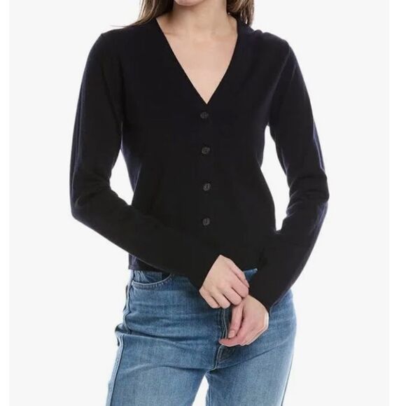 Vince Slim Button Wool-Blend Cardigan - Picture 2 of 6